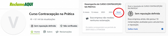 reclame aqui - contracepção na pratica